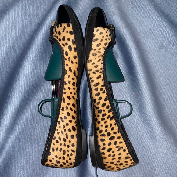 Coach Cheetah Print Genuine Haircalf & Cap Toe Ballet Flat KUDOS Women Sz 8.5 - Picture 5 of 9